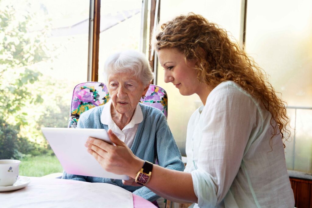 Dream Eldercare Companion helping client 