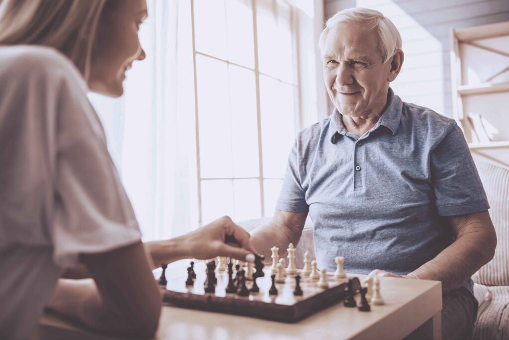 Dream Eldercare Companion playing chess